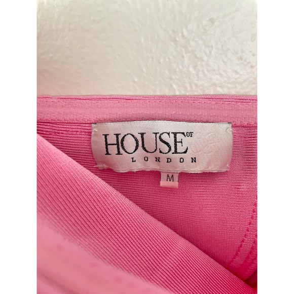 House of CB Nadine PINK BANDAGE ONE SHOULDER DRESS - Picture 4 of 5